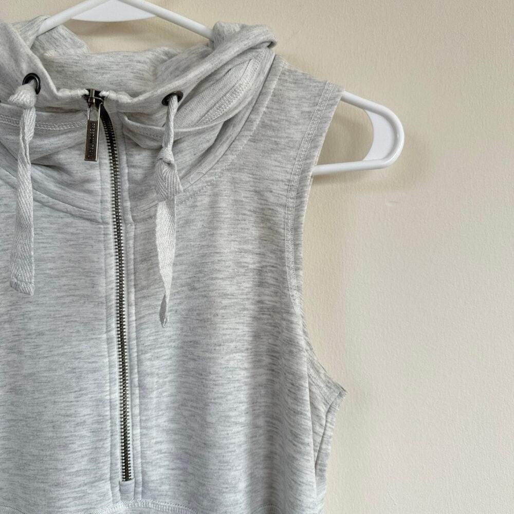 Freedom Trail Kyodan Cowl Neck Dress 1/2 Zip Front Sleeveless Grey Athleisure S - Picture 3 of 10